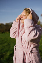 Unisex badjas met capuchon Badjas Katoenen badstof