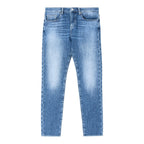 Armani Exchange herenjeans blauw rits en knopen