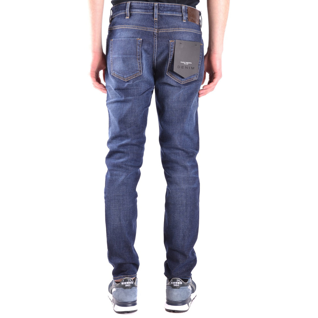 Paolo Pecora herenjeans blauw -gesleten effect