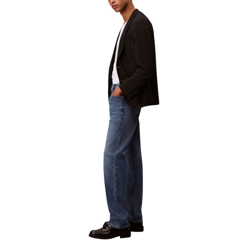Calvin Klein Jeans herenjeans blauw 79% Katoen 20% organisch katoen 1% Elastaan