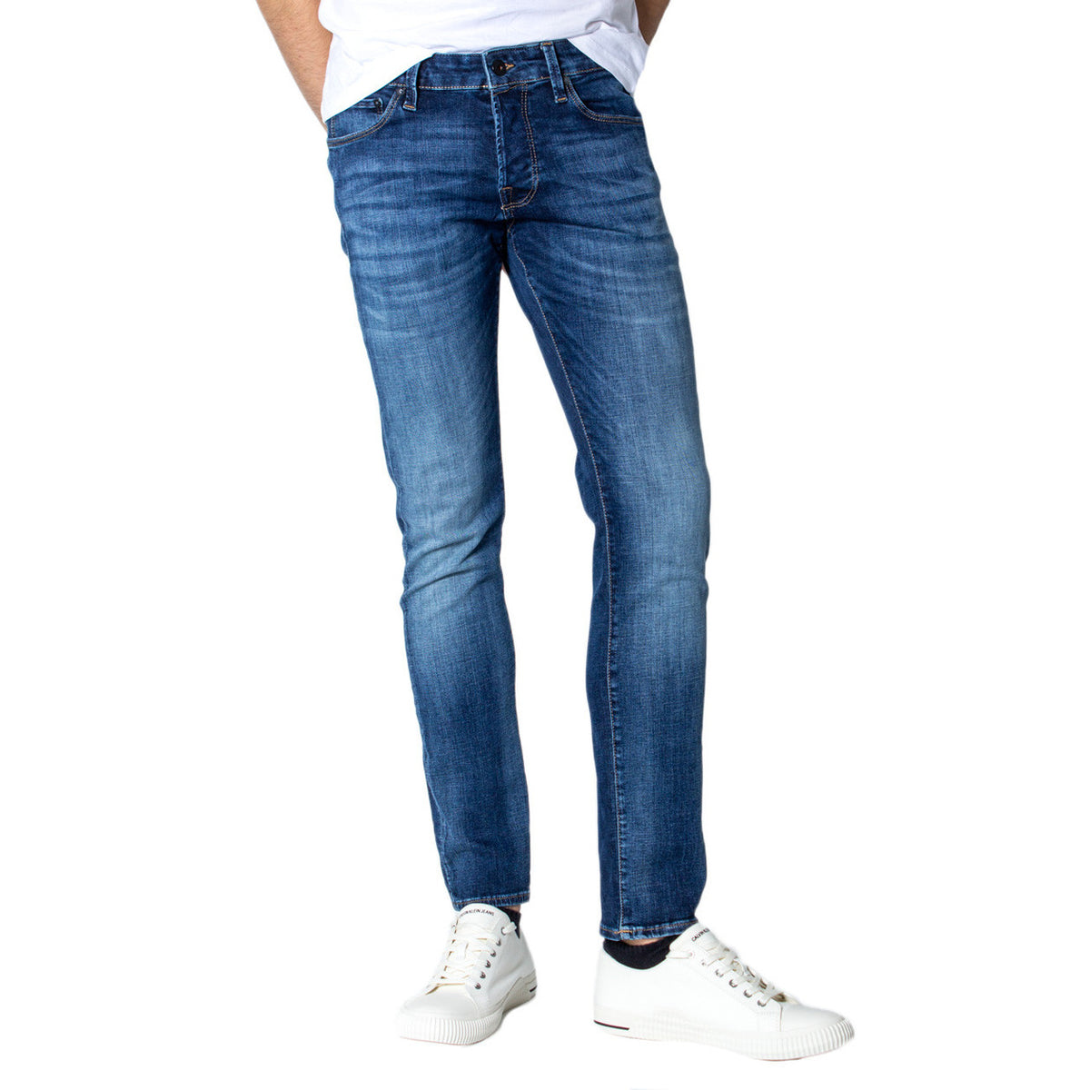 Jack & Jones herenjeans blauw voor- en achterzak