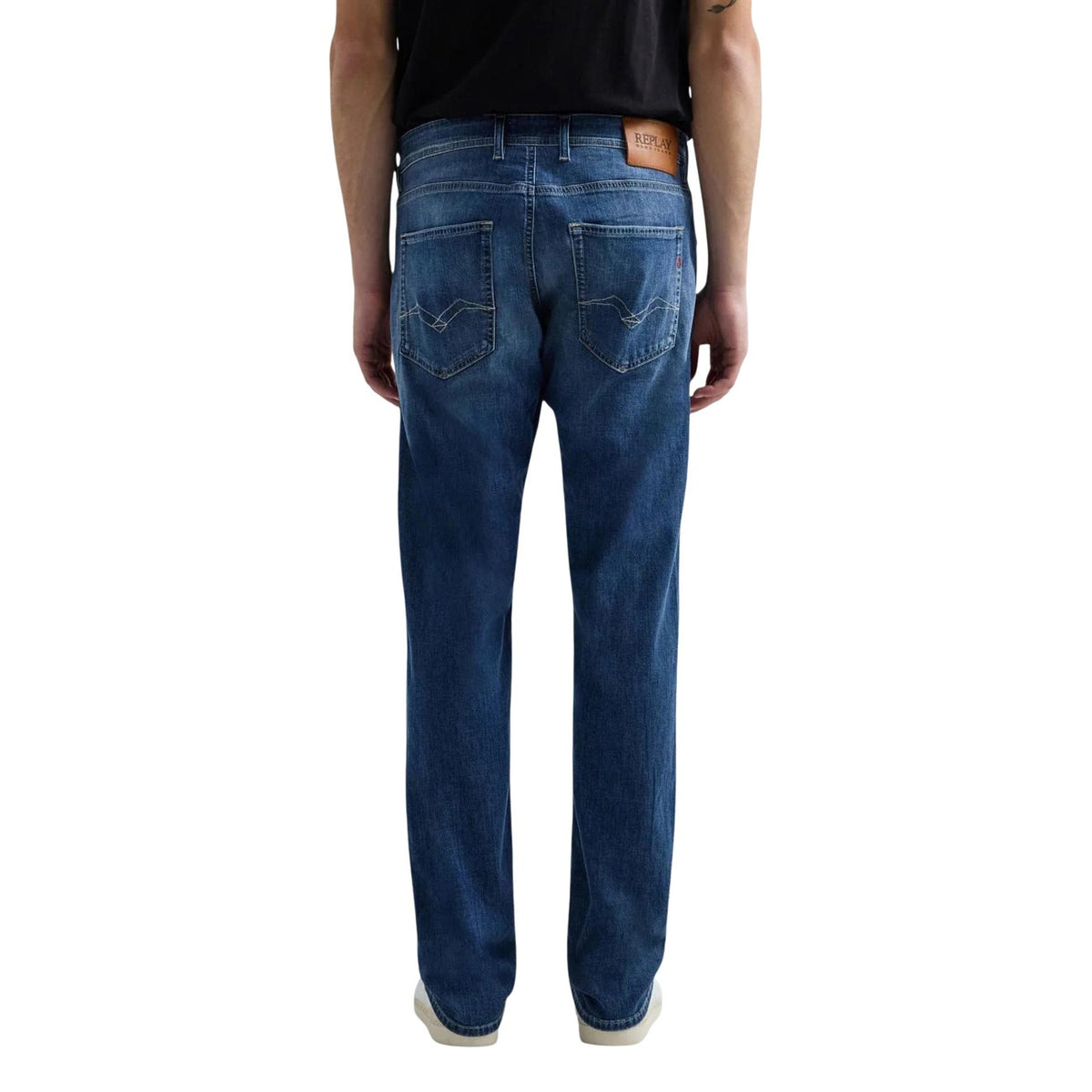 Replay herenjeans blauw 80% Katoen 3% Elastaan 5% Elastomultiester 12% Lyocell