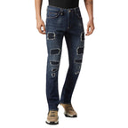 Philipp Plein herenjeans blauw -gesleten effect -gescheurd effect