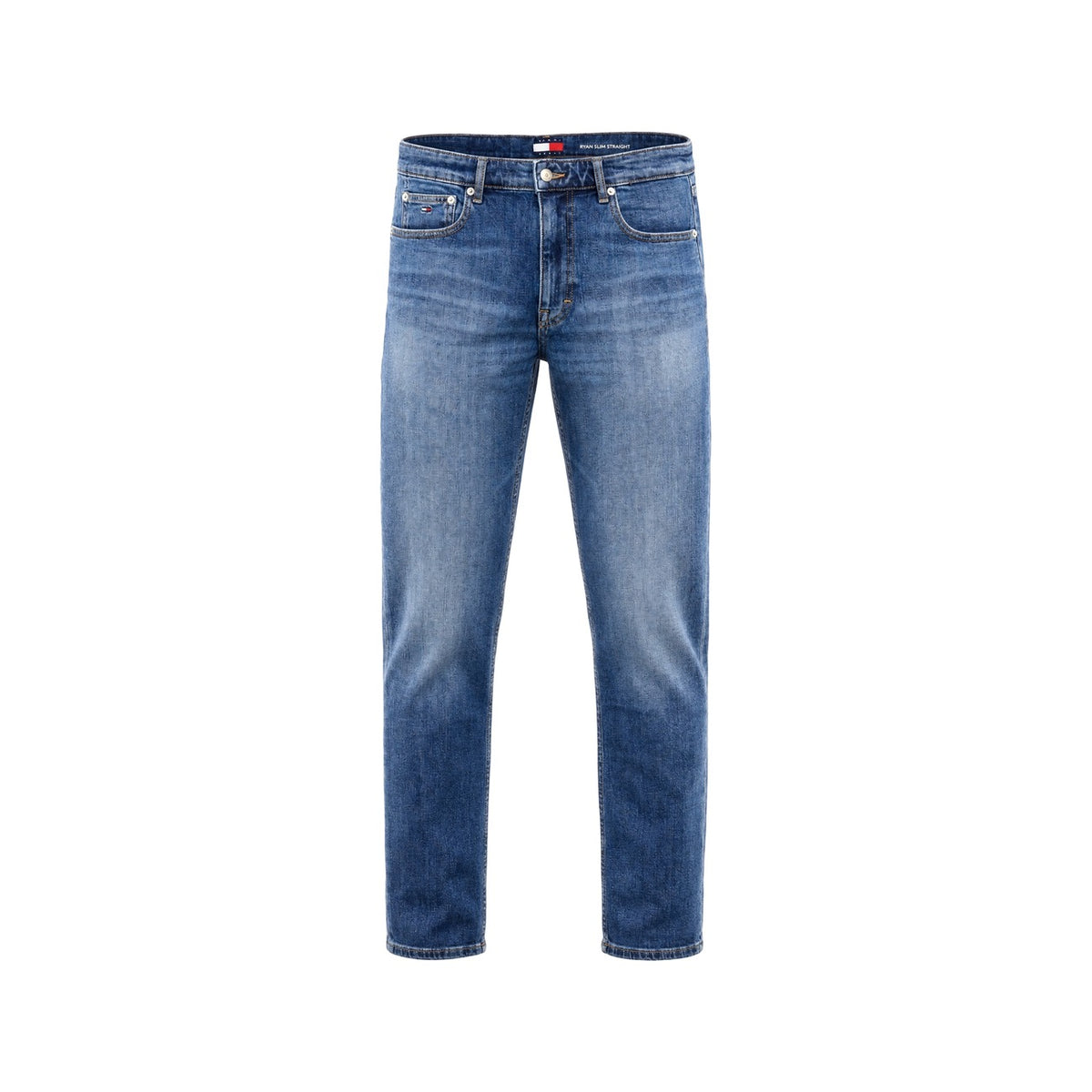 Tommy Hilfiger Jeans herenjeans blauw 99% Katoen 1% Elastaan