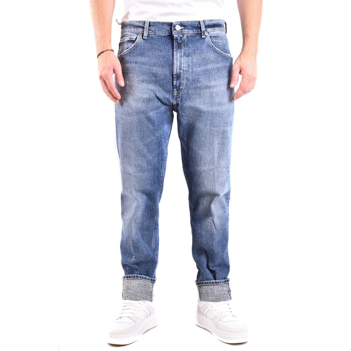Dondup herenjeans blauw -gesleten effect