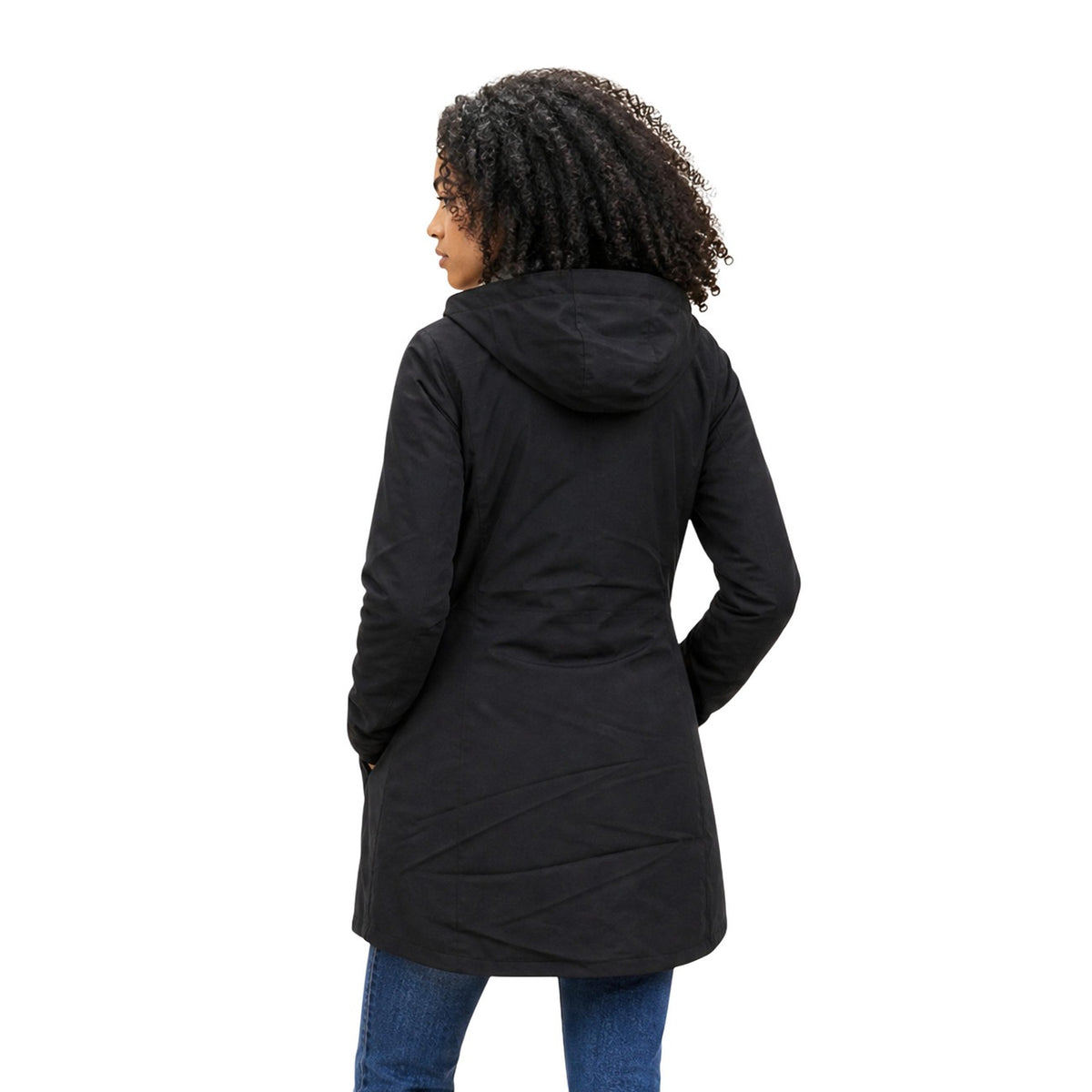 Kway damesjack zwart met capuchon