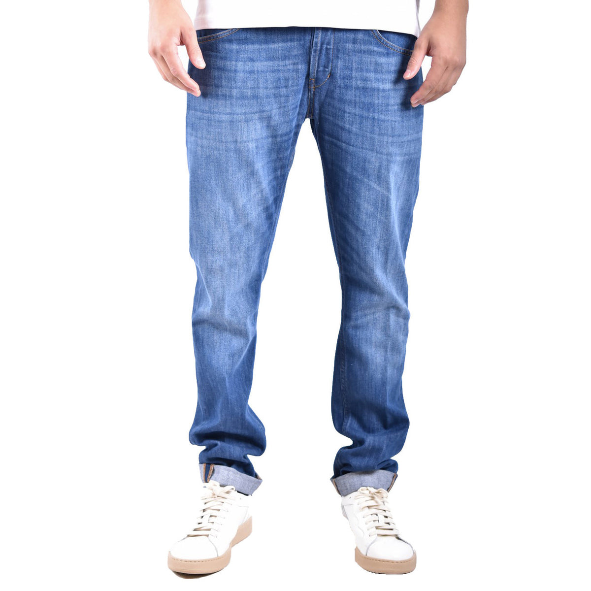 Dondup herenjeans blauw rits en knopen