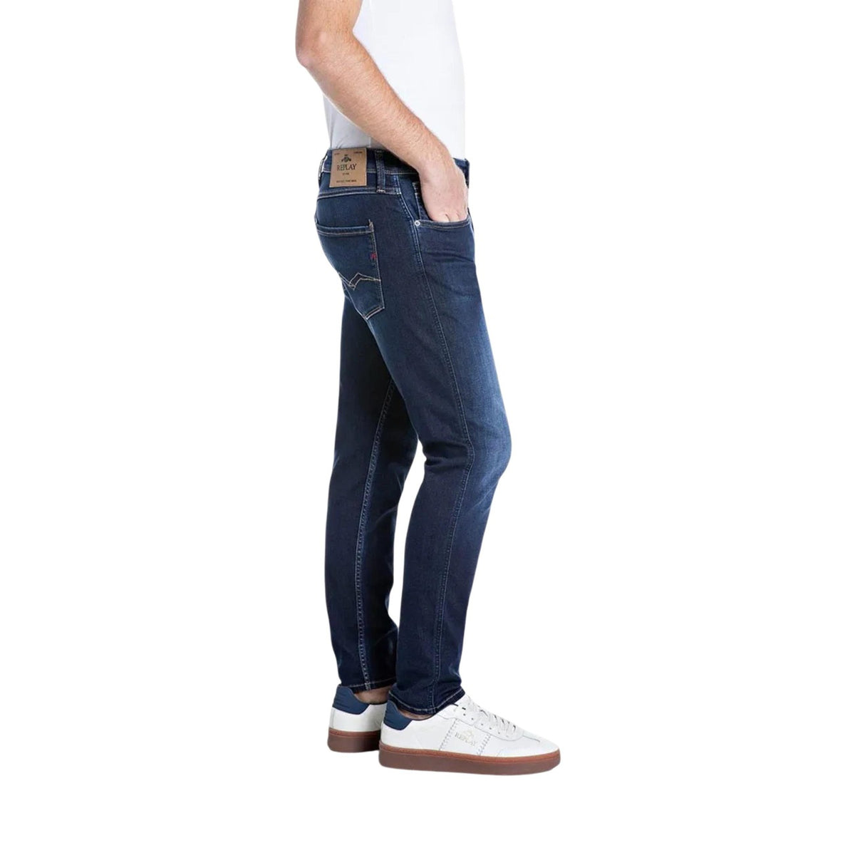 Replay herenjeans blauw rits en knopen