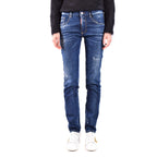 Dsquared2 herenjeans blauw -gesleten effect -gescheurd effect