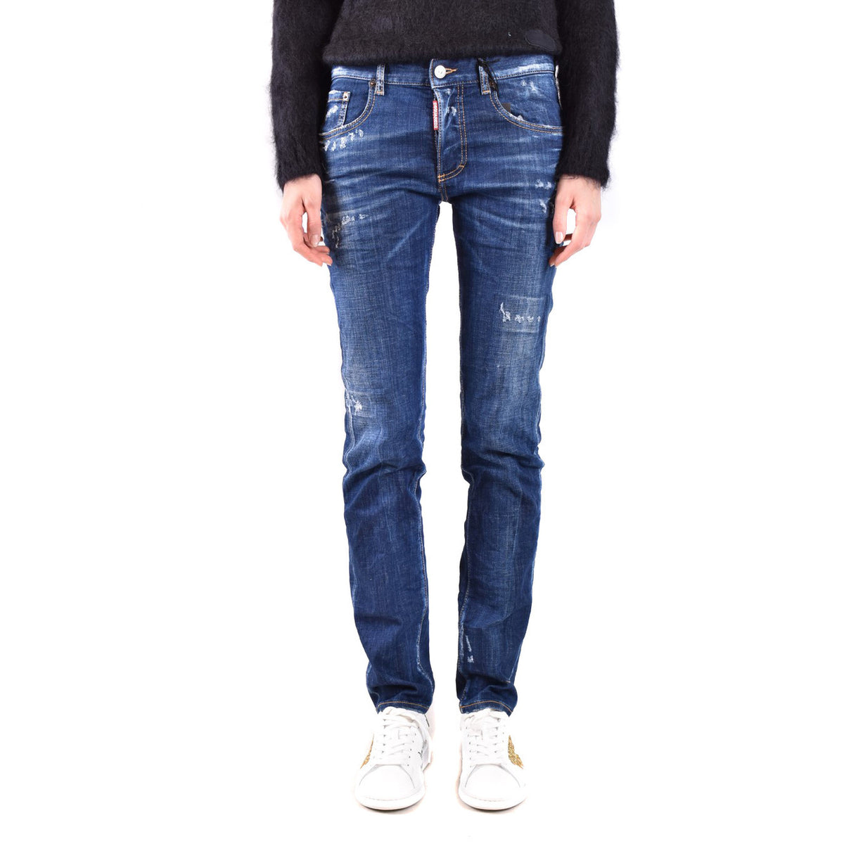 Dsquared2 herenjeans blauw -gesleten effect -gescheurd effect
