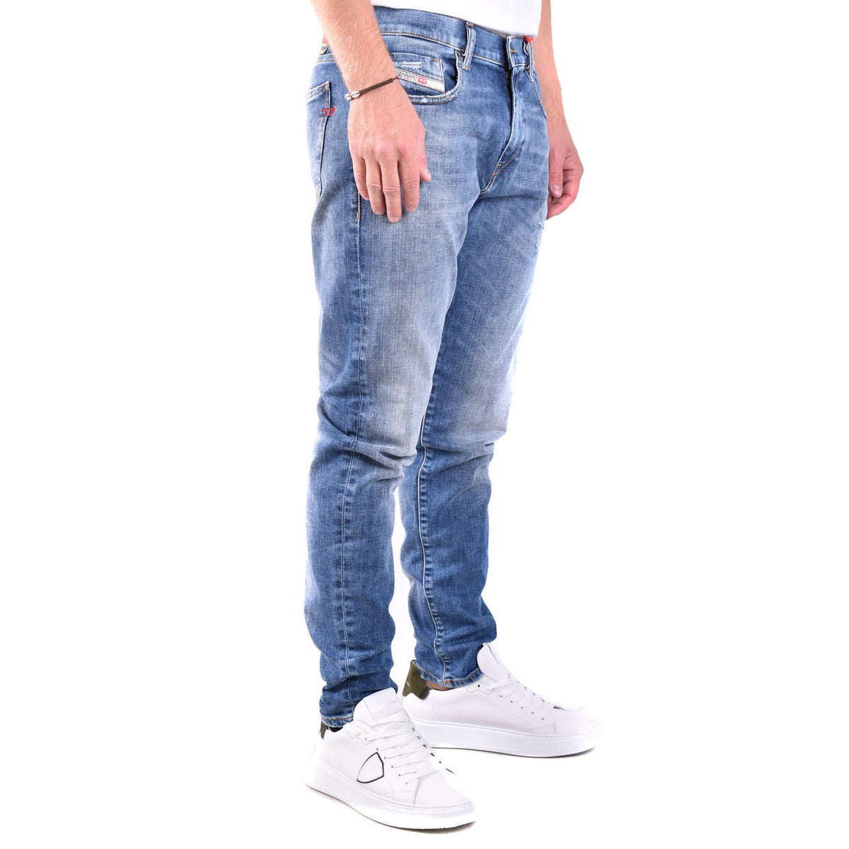 Diesel herenjeans blauw -gesleten effect