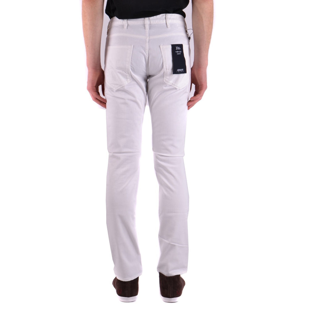 Armani Jeans herenjeans wit rits en knopen