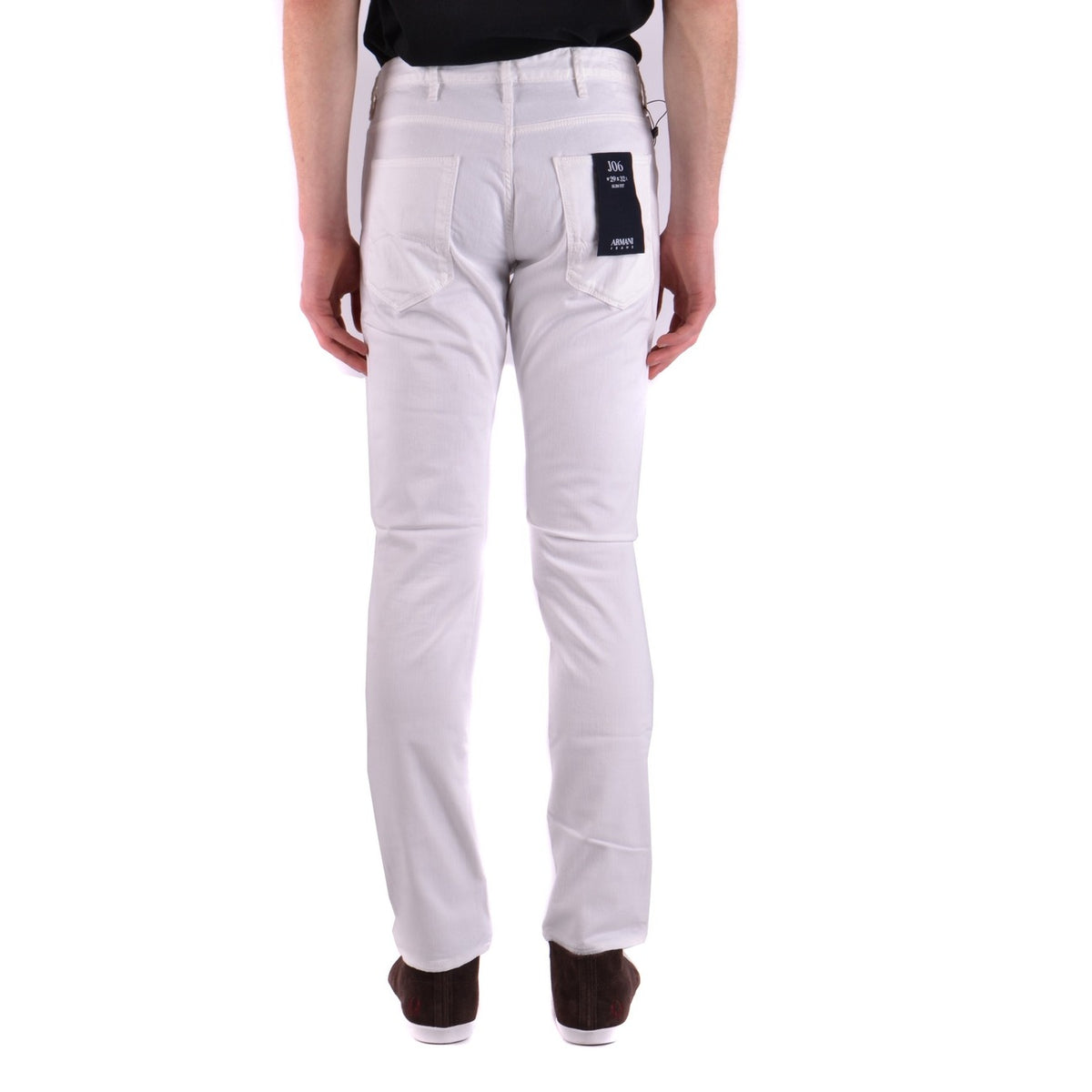 Armani Jeans herenjeans wit rits en knopen
