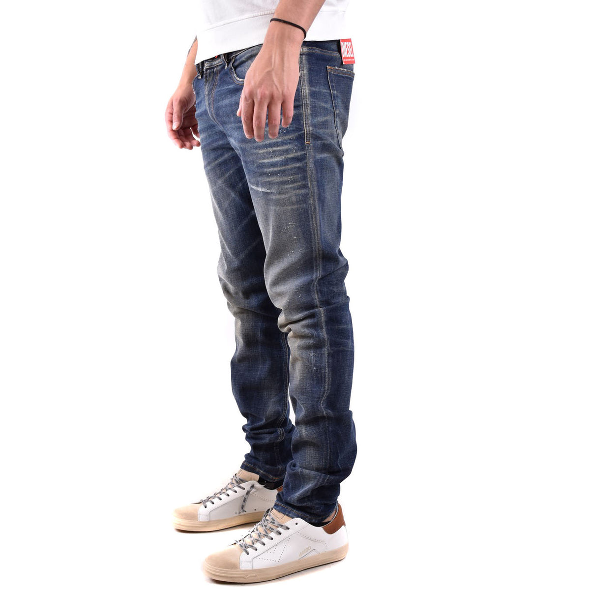 Diesel herenjeans blauw rits en knopen