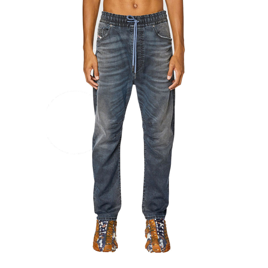 Diesel herenjeans blauw veters