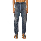 Diesel herenjeans blauw veters