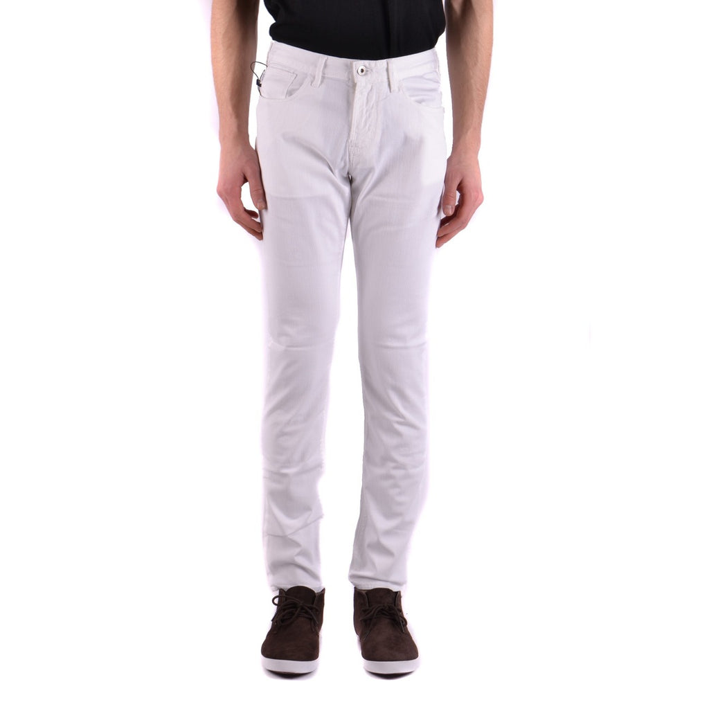 Armani Jeans herenjeans wit rits en knopen