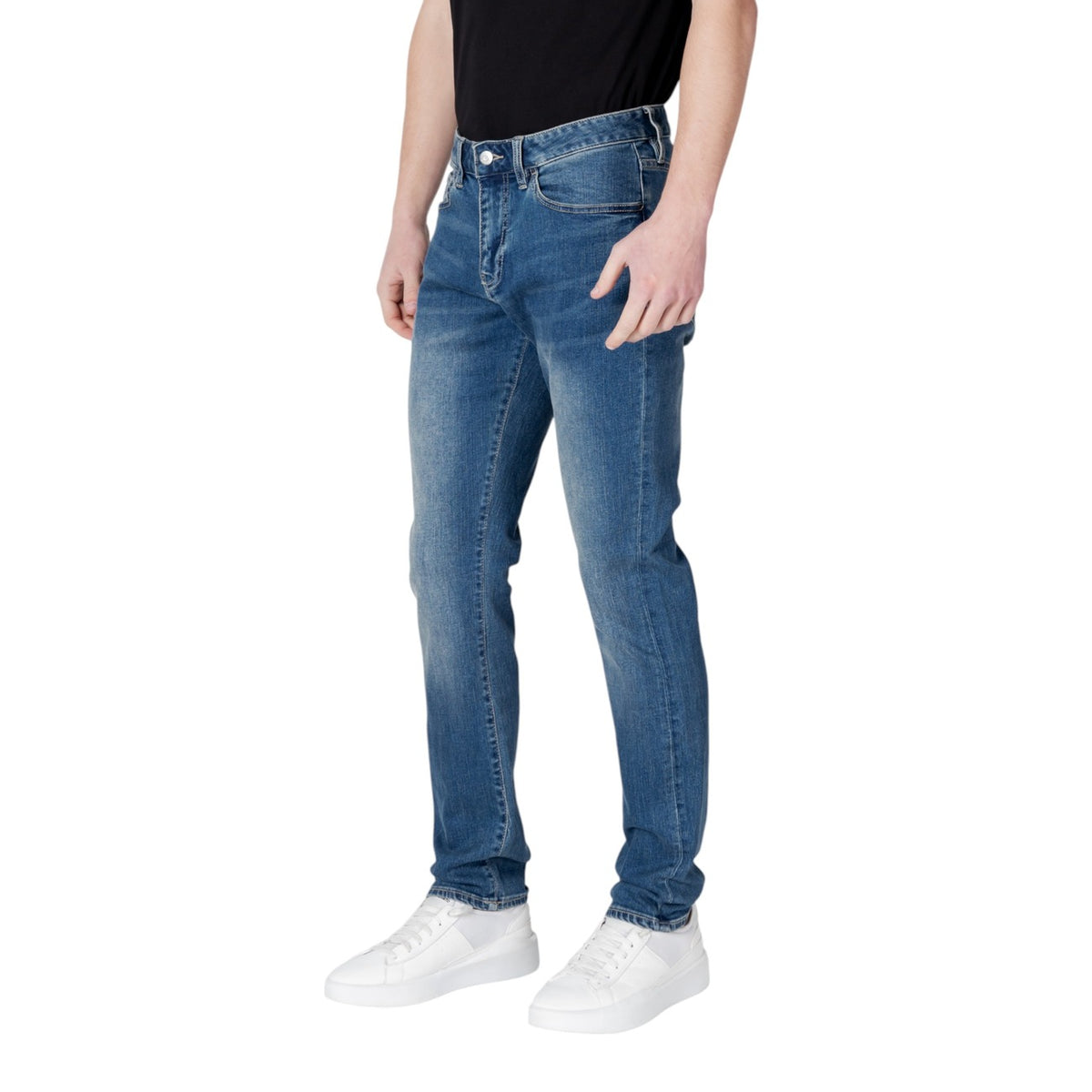 Armani Exchange herenjeans blauw voor- en achterzak