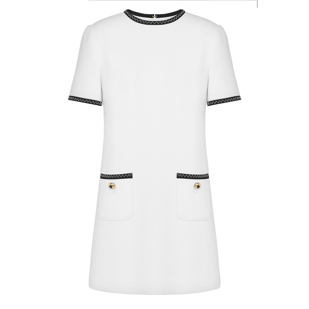 Moschino damesjurk wit - vooraanzicht