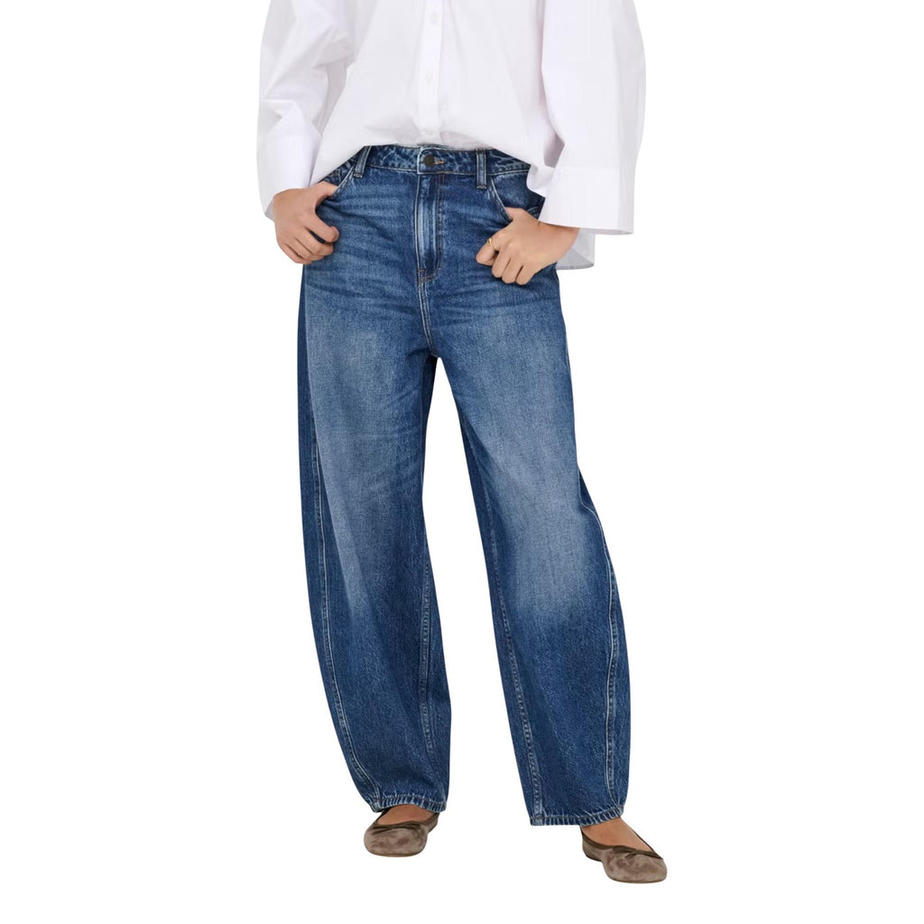 Jacqueline De Yong dames jeans blauw - vooraanzicht