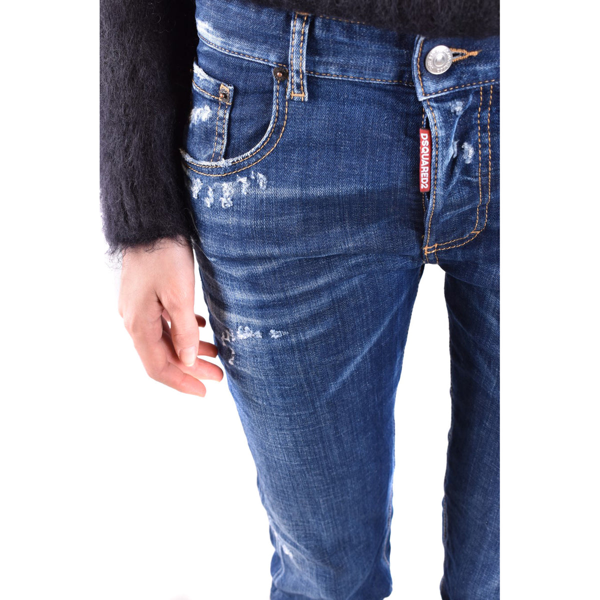 Dsquared2 herenjeans blauw -gesleten effect -gescheurd effect