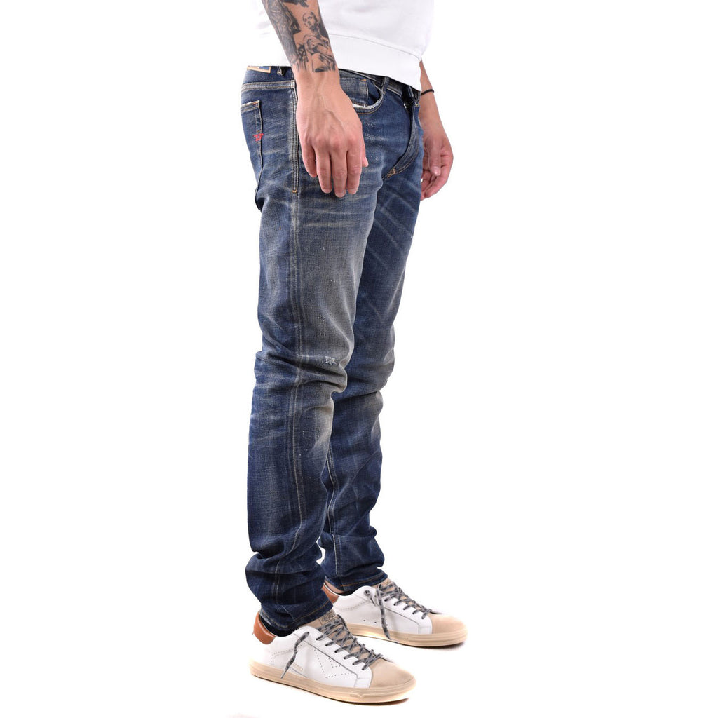 Diesel herenjeans blauw rits en knopen