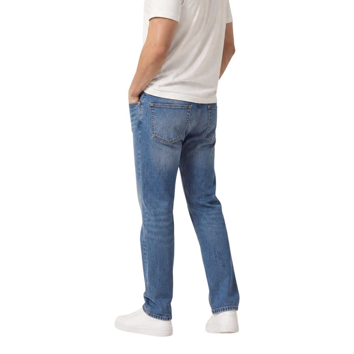 Tommy Hilfiger Jeans herenjeans blauw 99% organisch katoen 1% Elastaan