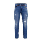 Gianni Lupo herenjeans blauw -gescheurd effect