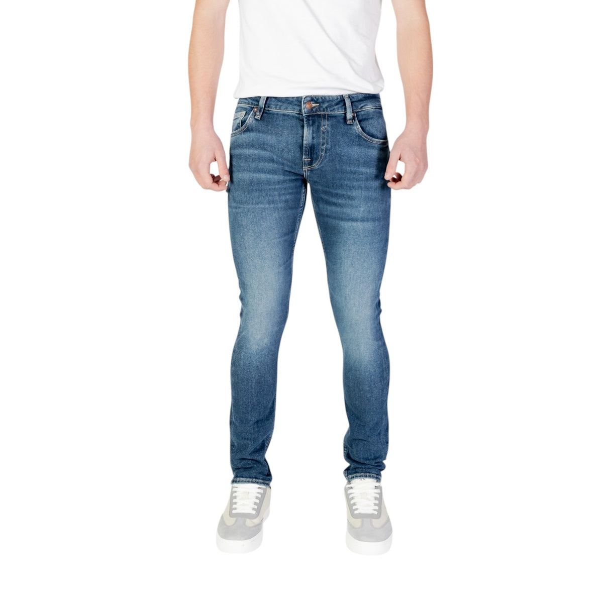 Guess herenjeans blauw -gesleten effect