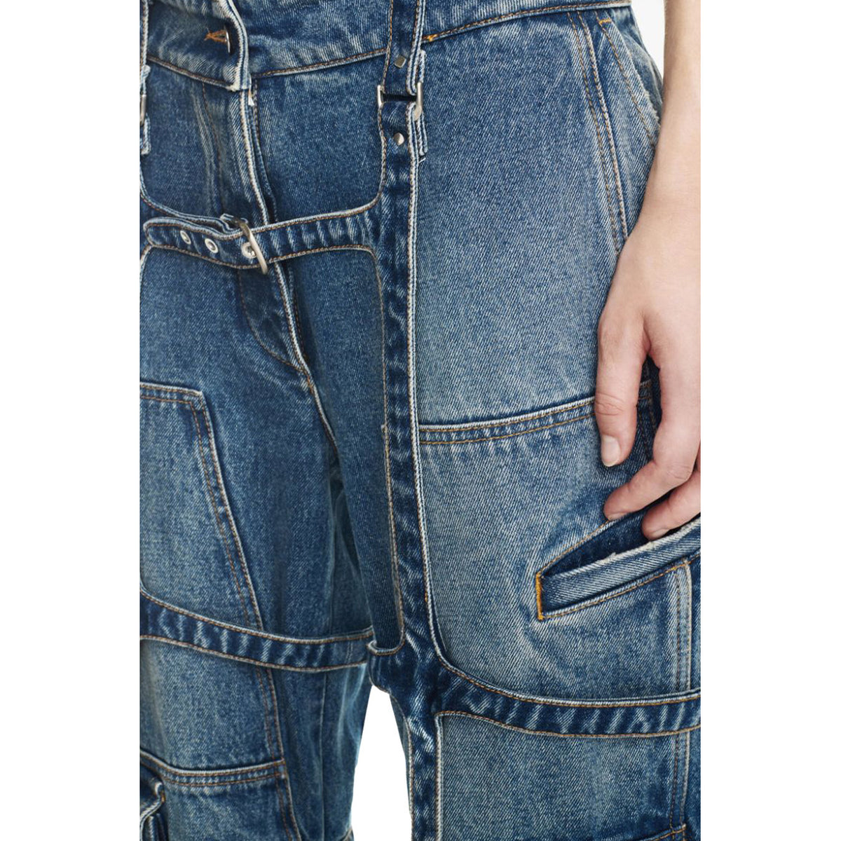 Off-white dames jeans blauw - productfoto 5