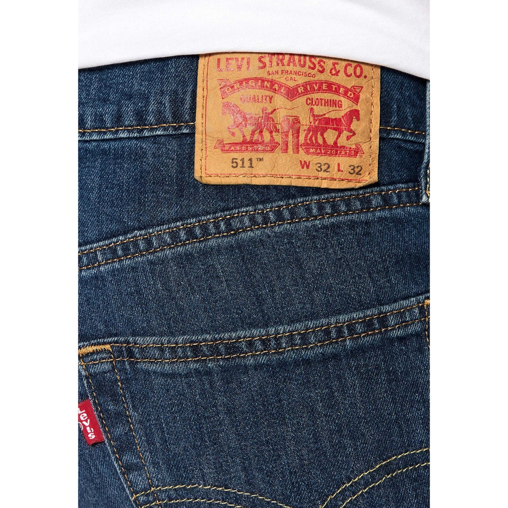 Levi`s herenjeans blauw rits en knopen