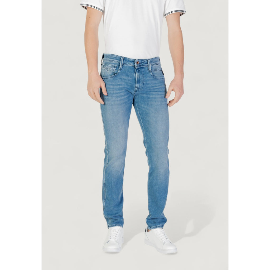 Replay herenjeans blauw uni