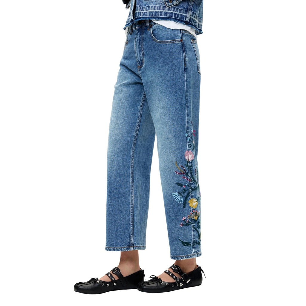 Desigual dames jeans blauw - vooraanzicht