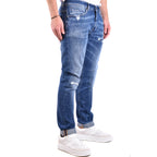 Dondup herenjeans blauw -gesleten effect -gescheurd effect