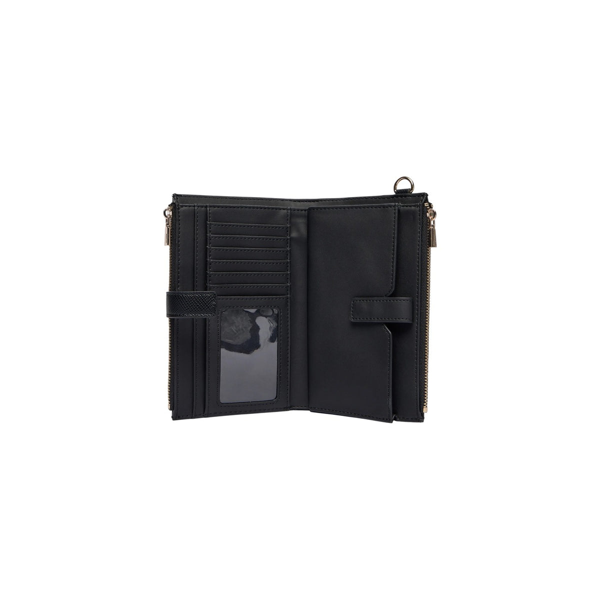 Guess portemonnee zwart rits en knopen • zakken: binnenzakken • size (cm): 18x11.5x3.5