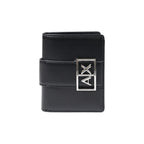 Armani Exchange portemonnee zwart met automatische knoop • zakken: binnenzakken • size (cm): 11x9x3