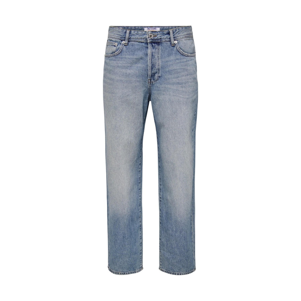 Only & Sons herenjeans blauw rits en knopen
