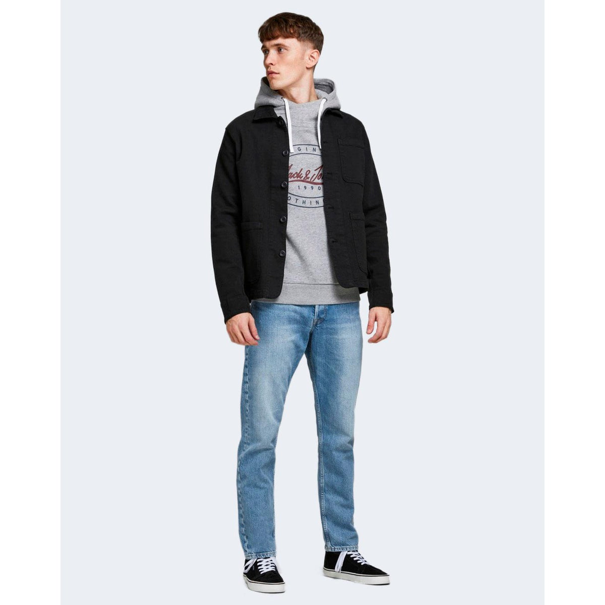 Jack & Jones herenjeans blauw uni