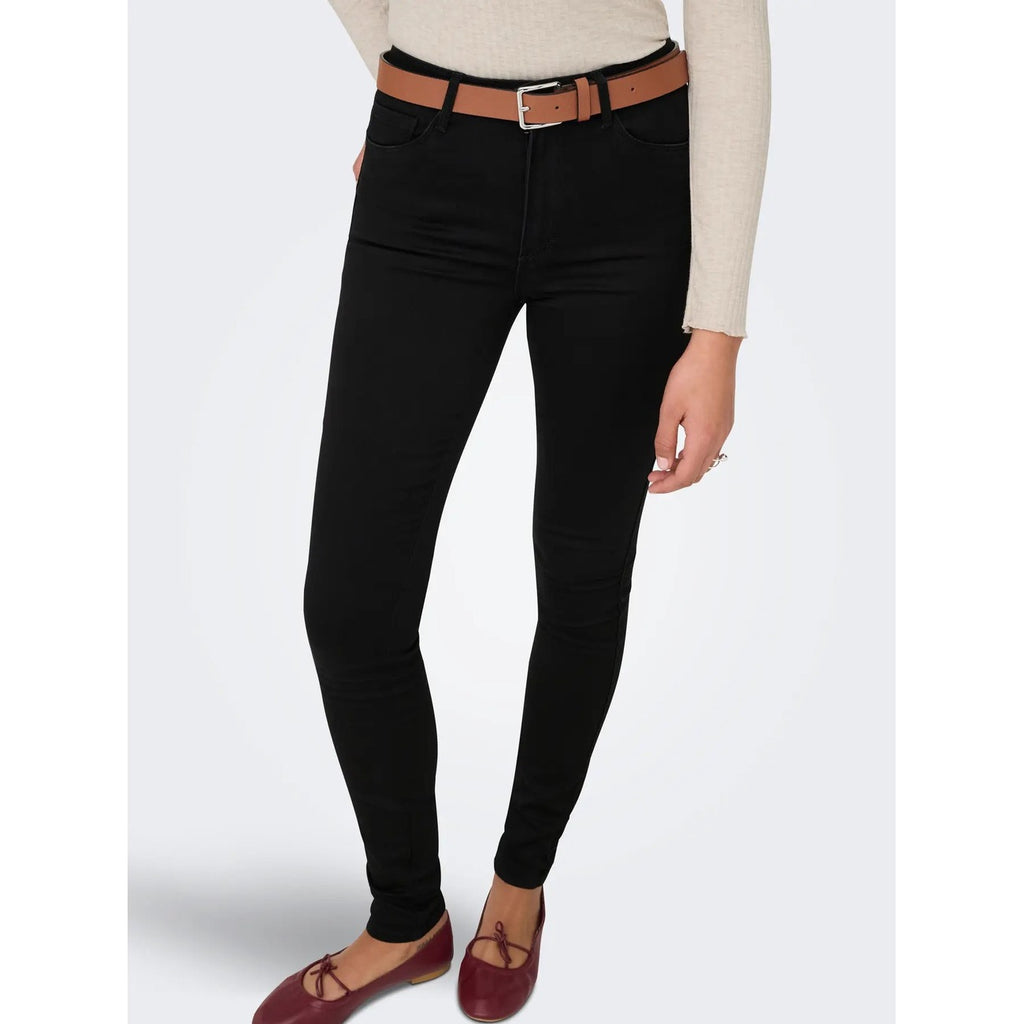 Only damesjeans zwart - vooraanzicht