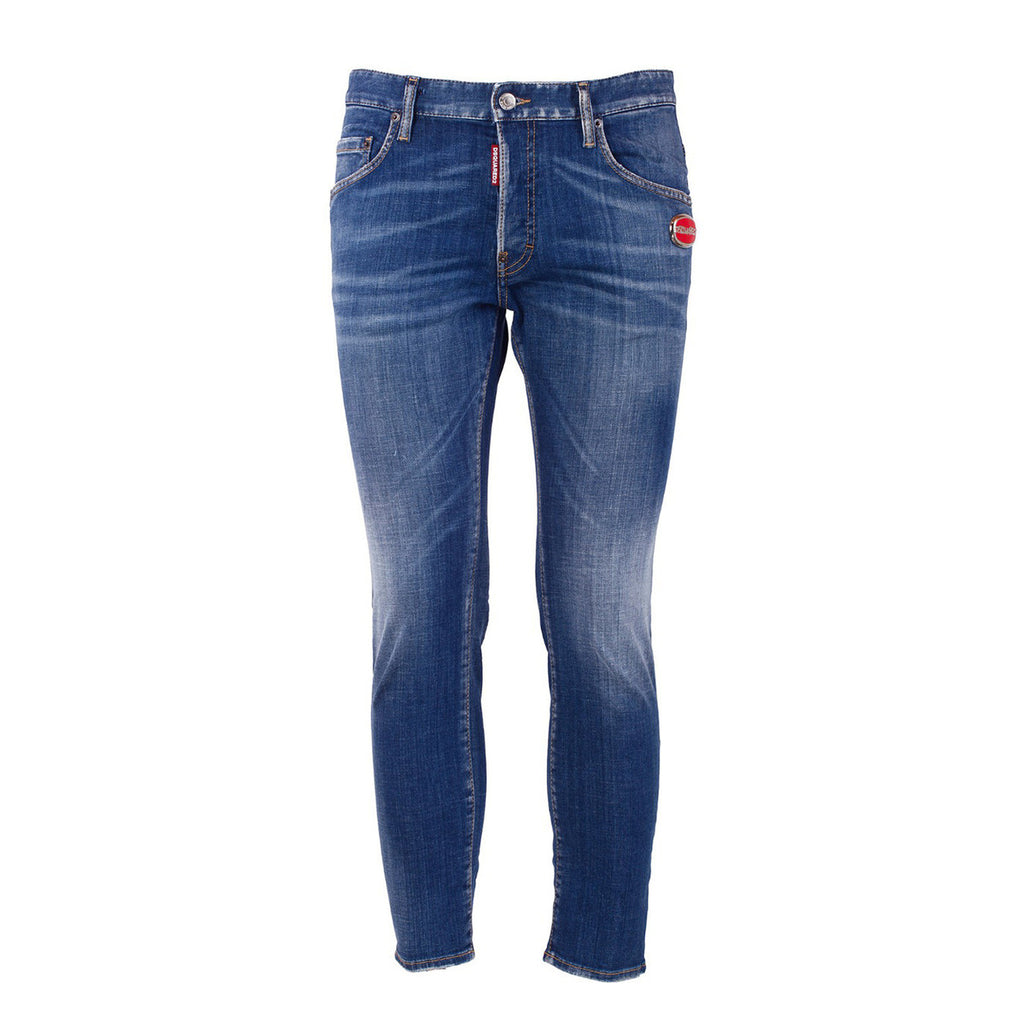 Dsquared2 herenjeans blauw rits en knopen