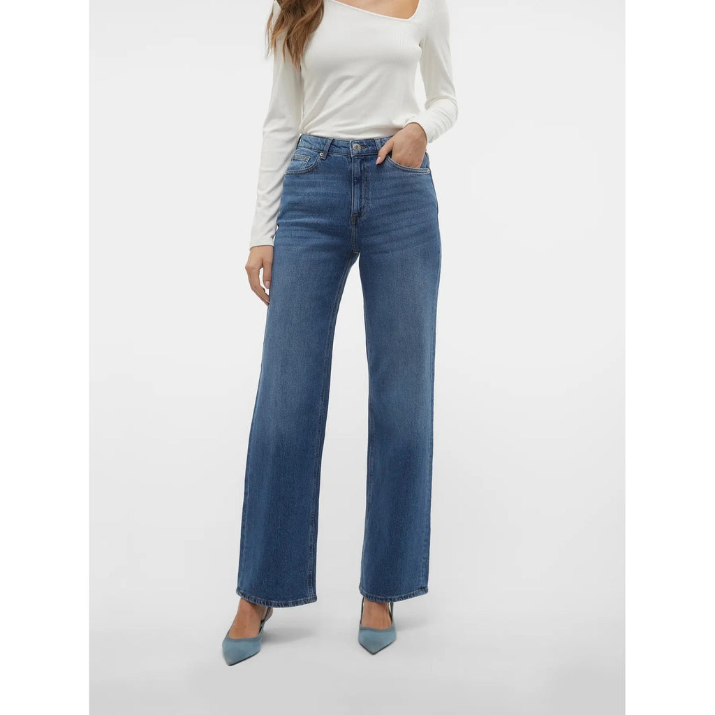 Vero Moda dames jeans blauw - vooraanzicht