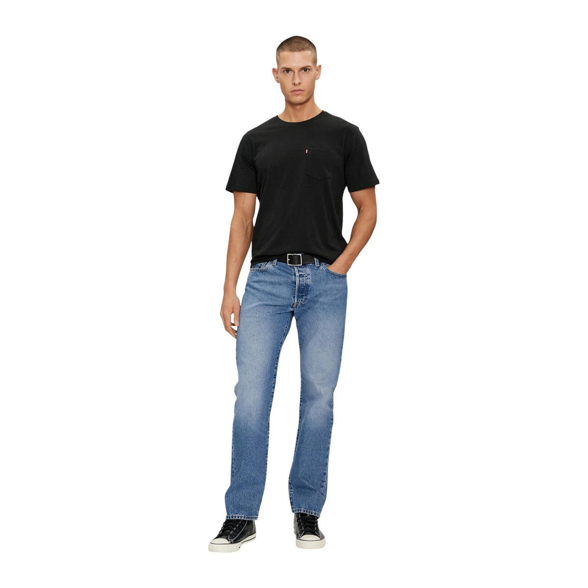 Levi`s herenjeans blauw voor- en achterzak