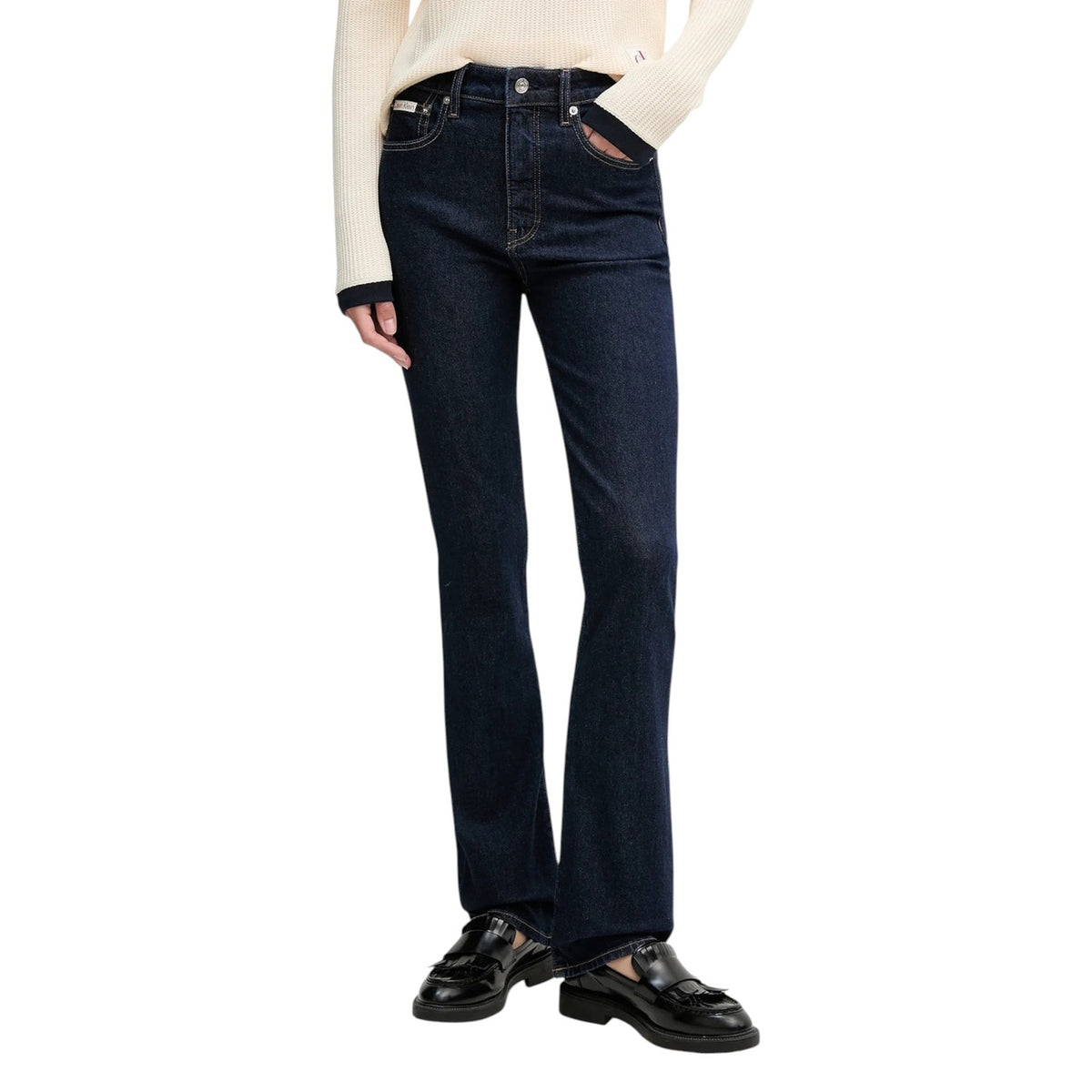Calvin Klein Jeans dames jeans blauw - vooraanzicht