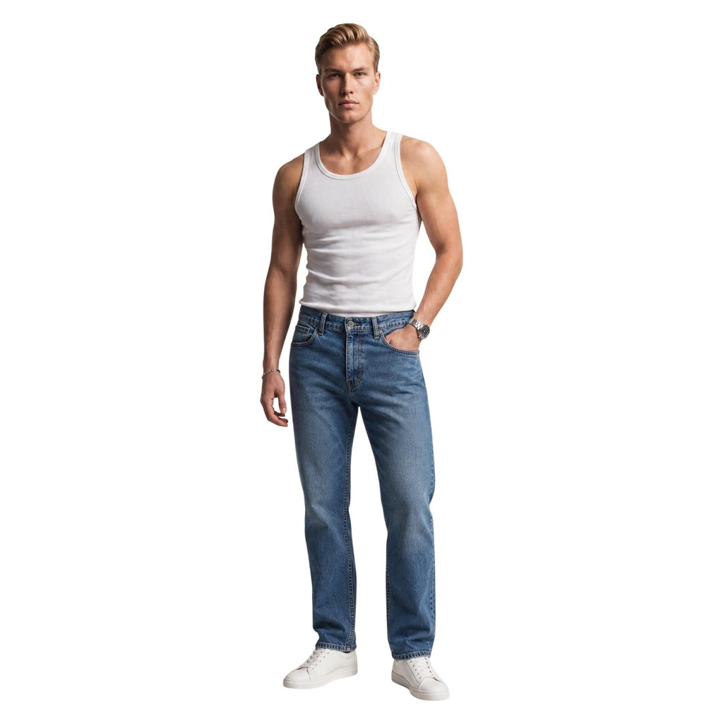 Levi`s herenjeans blauw achterzakken