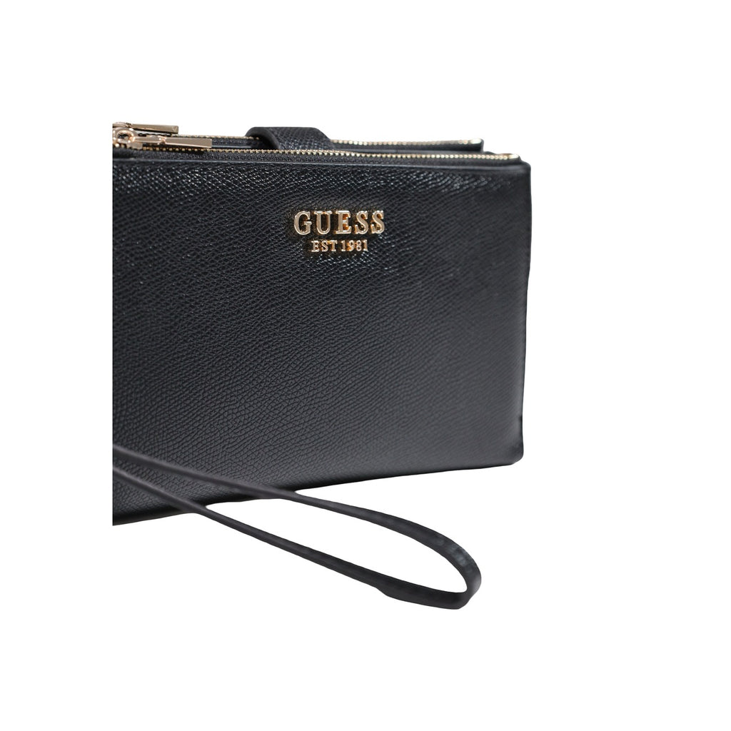 Guess portemonnee zwart rits en automatische knoop • zakken: buiten- en binnenzakken • size (cm): w20 x h11 x l2 (cm)
