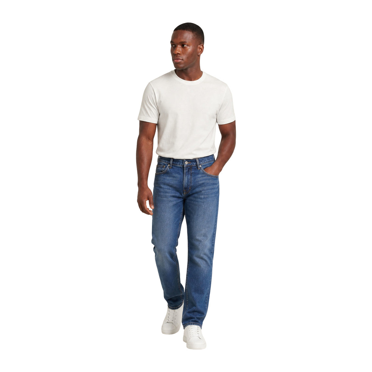 Tommy Hilfiger Jeans herenjeans blauw 99% Katoen 1% Elastaan