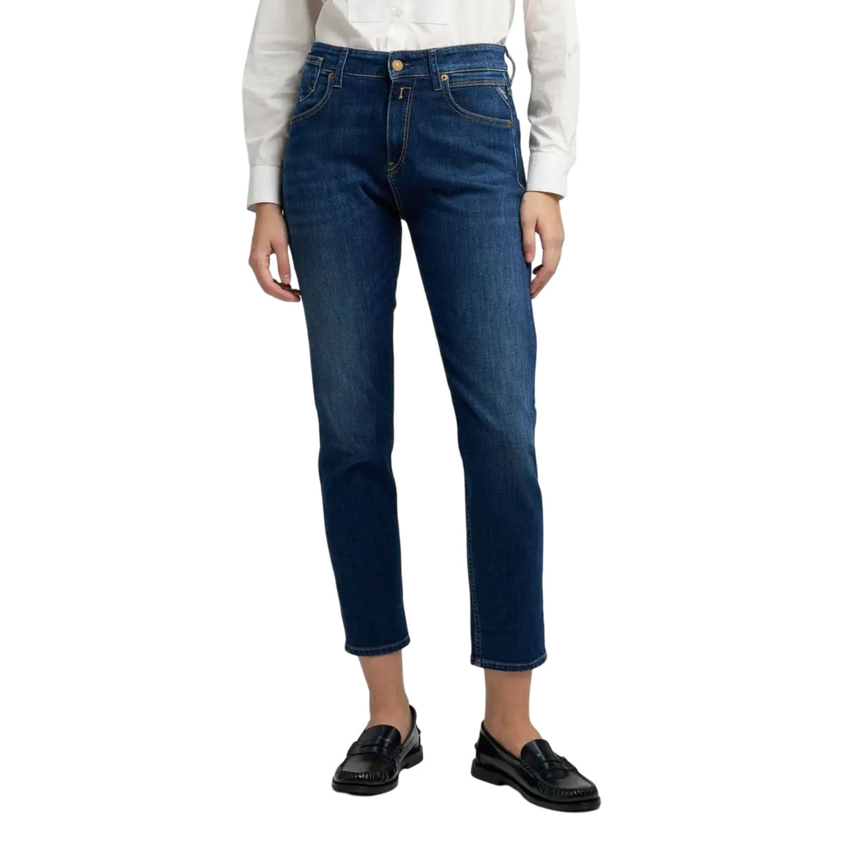 Replay dames jeans blauw - vooraanzicht