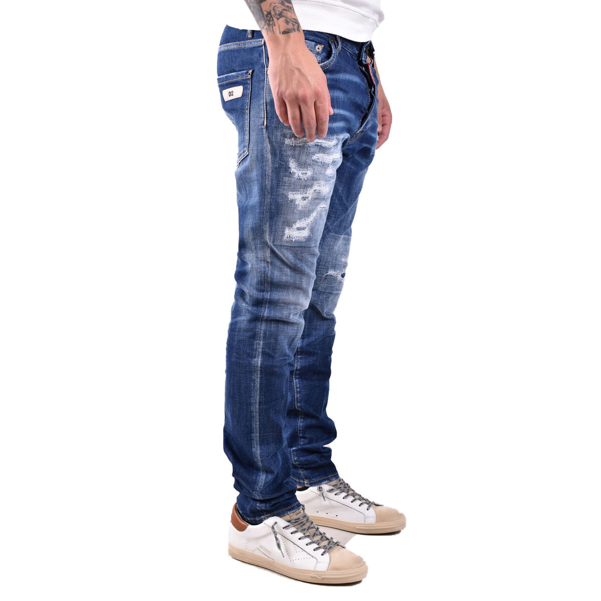 Dsquared2 herenjeans blauw knopen