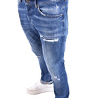 Dondup herenjeans blauw -gesleten effect -gescheurd effect