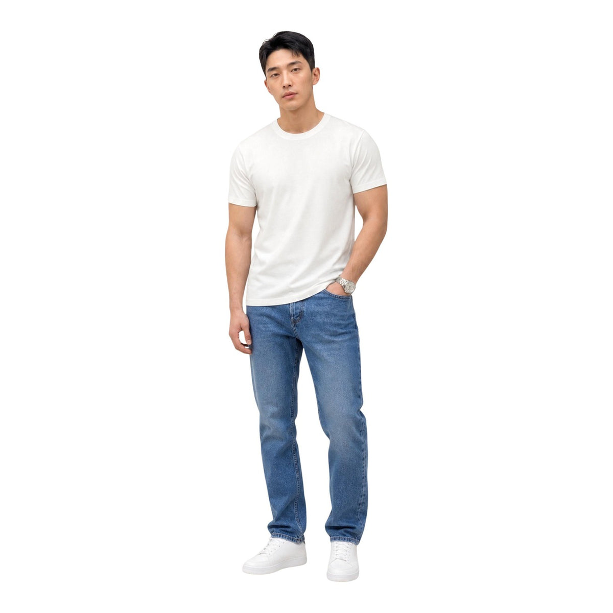 Tommy Hilfiger Jeans herenjeans blauw 99% organisch katoen 1% Elastaan